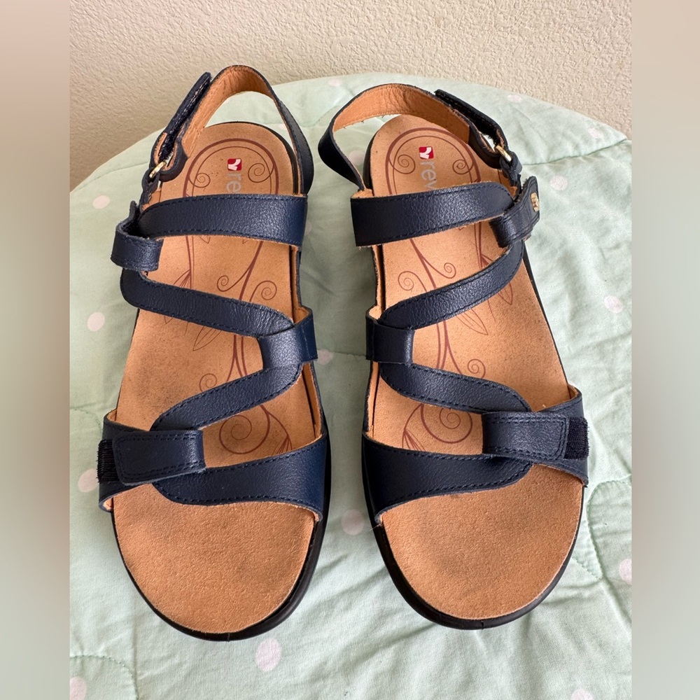 Revere Miami Women's Navy Sandals size 5 like new condition